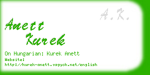 anett kurek business card